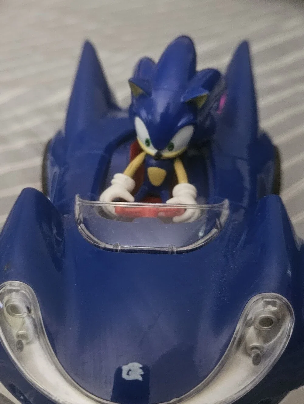 Blue Sonic Character Race Car Toy - Licensed Kids Vehicle